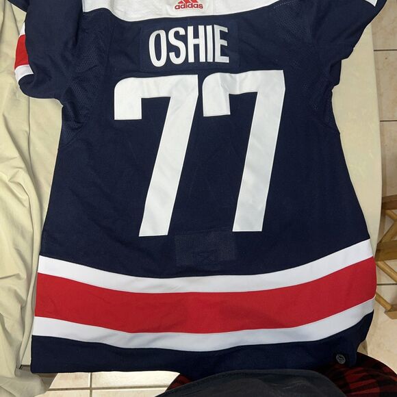 Adidas Washington Capitals #77 Tj Oshie Navy Blue Alternate  Adidas Washington Capitals #77 Tj Oshie Navy Blue  Hockey Jersey 46